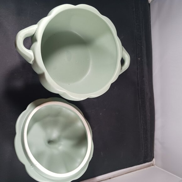 Pumpkin Green Dish With Lid - Picture 10 of 12